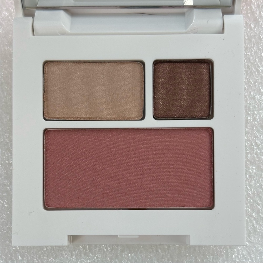 🍊NEW Clinique LIKE MINK Eye Shadow DUO w SUNSET GLOW Blush TRAVEL MINI Compact 🍋